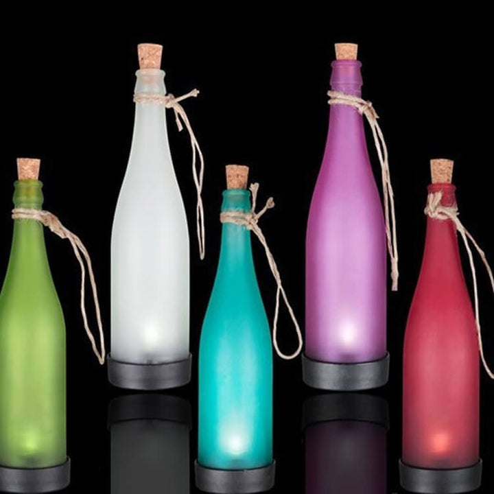 Stornfield | 5 Pcs Solar Wine Bottle String Lights Outdoor Decoration LED Plastic Hanging Light