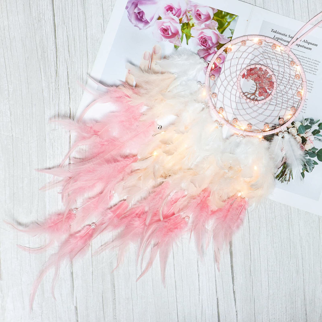 Stornfield | Frendorf Tree of Life Crystal Feather Sparkle Dream Catcher