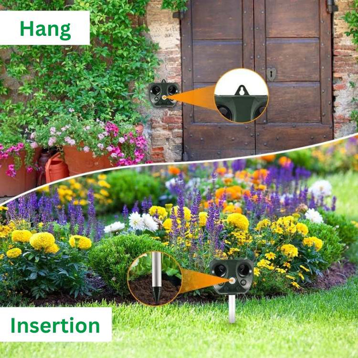Stornfield | Ultrasonic Bird & Pest Repeller Device - Effective Pest Control for Gardens, Yards & Outdoor Spaces