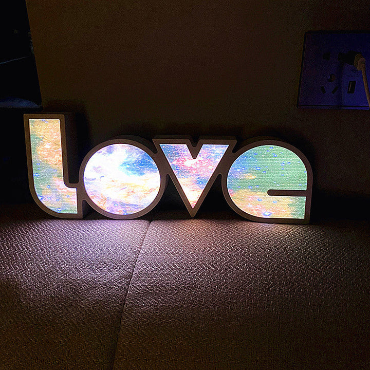 Stornfield | PS LOVE Letters Waterproof LED Table Lamp Modern Art Deco for Bedroom