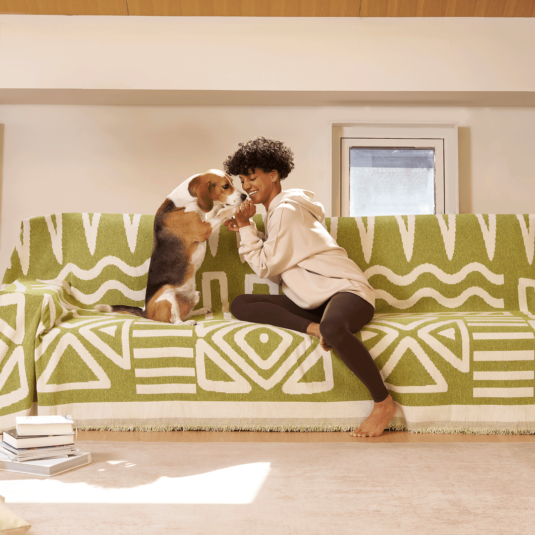 Geometric Boho Style Sofa Cover - Modern, Stylish & Durable Sofa Protection | Stornfield