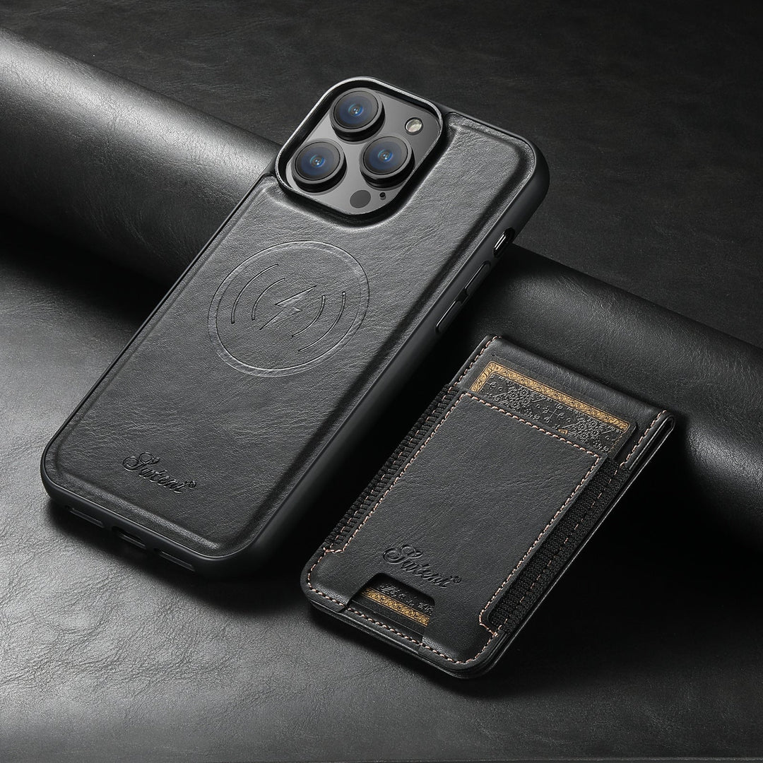 Stornfield | Étui en cuir pour téléphone avec porte-cartes et compatibilité MagSafe