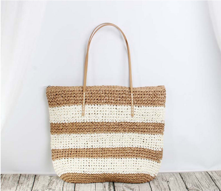 Large rattan shopping bag with sturdy handles Stornfield