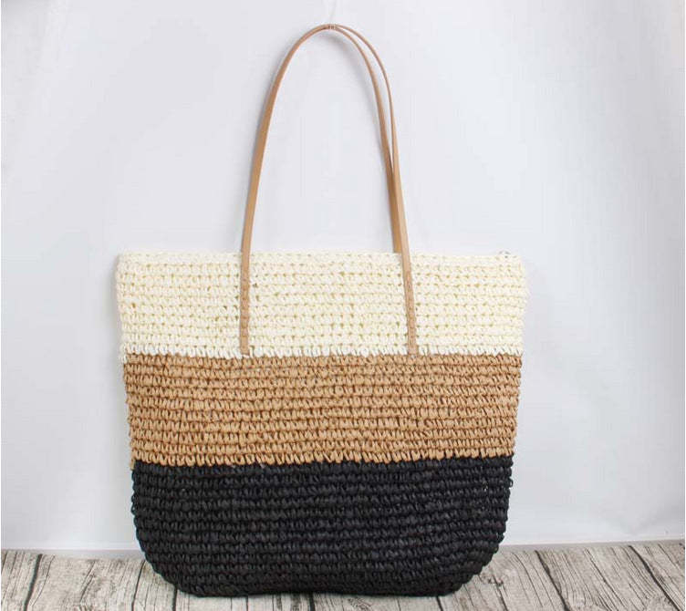 Large rattan shopping bag with sturdy handles Stornfield