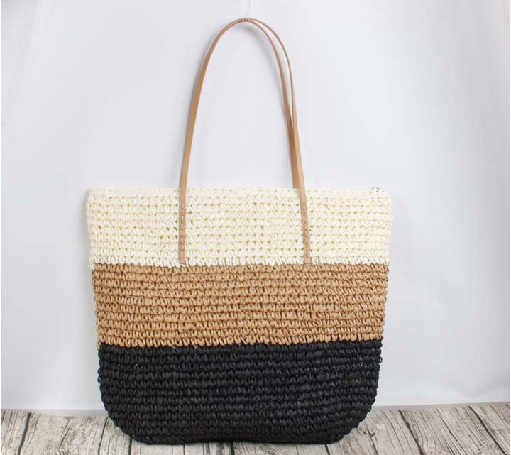 Large rattan shopping bag with sturdy handles Stornfield