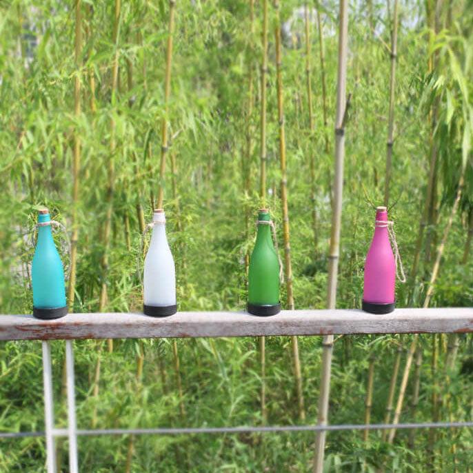 Stornfield | 5 Pcs Solar Wine Bottle String Lights Outdoor Decoration LED Plastic Hanging Light