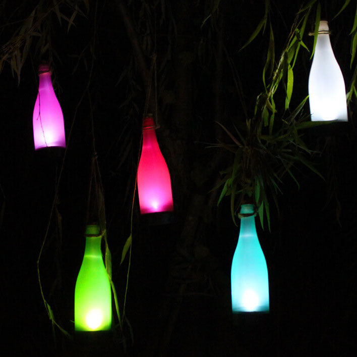 Stornfield | 5 Pcs Solar Wine Bottle String Lights Outdoor Decoration LED Plastic Hanging Light