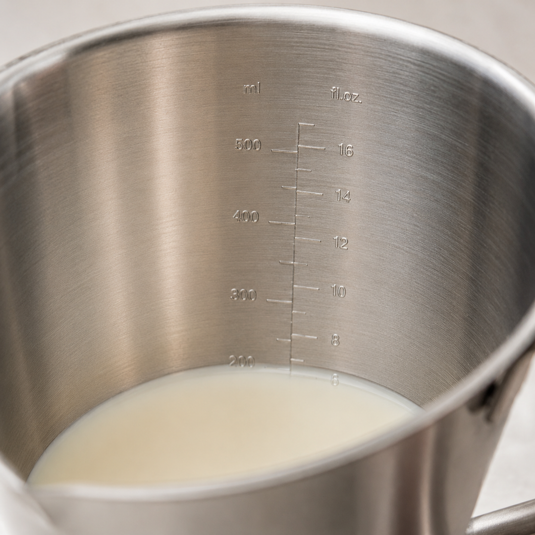 Measuring cup stainless steel 0.5 L with internal marking | Stornfield