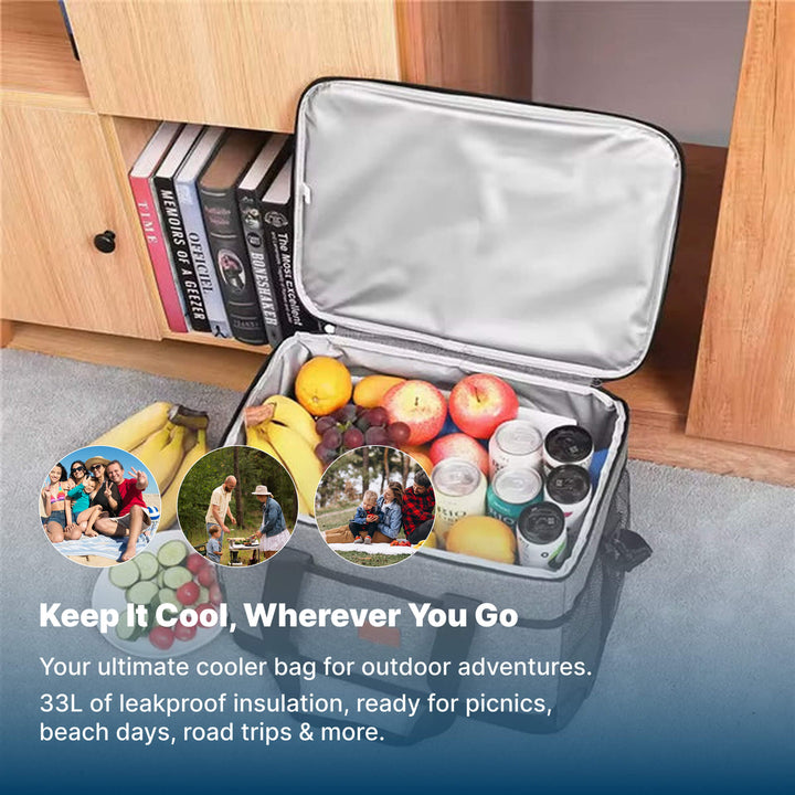Stornfield | 33L Waterproof Cooler Bag | Insulated, Spacious & Ideal for Picnics, Beach Days, Hiking, and Outdoor Activities