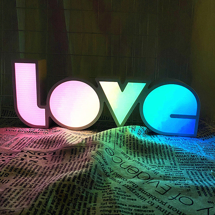 Stornfield | PS LOVE Letters Waterproof LED Table Lamp Modern Art Deco for Bedroom