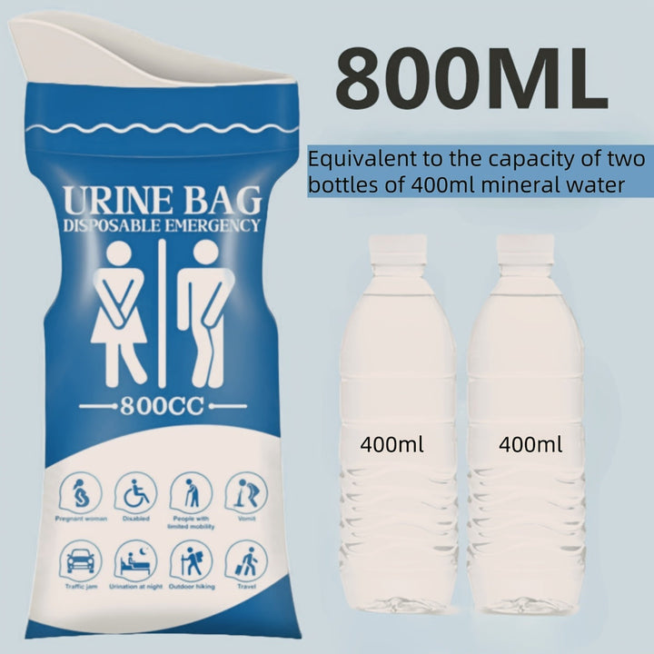 Disposable Urine Bag 800 ml for Car & Travel | Stornfield
