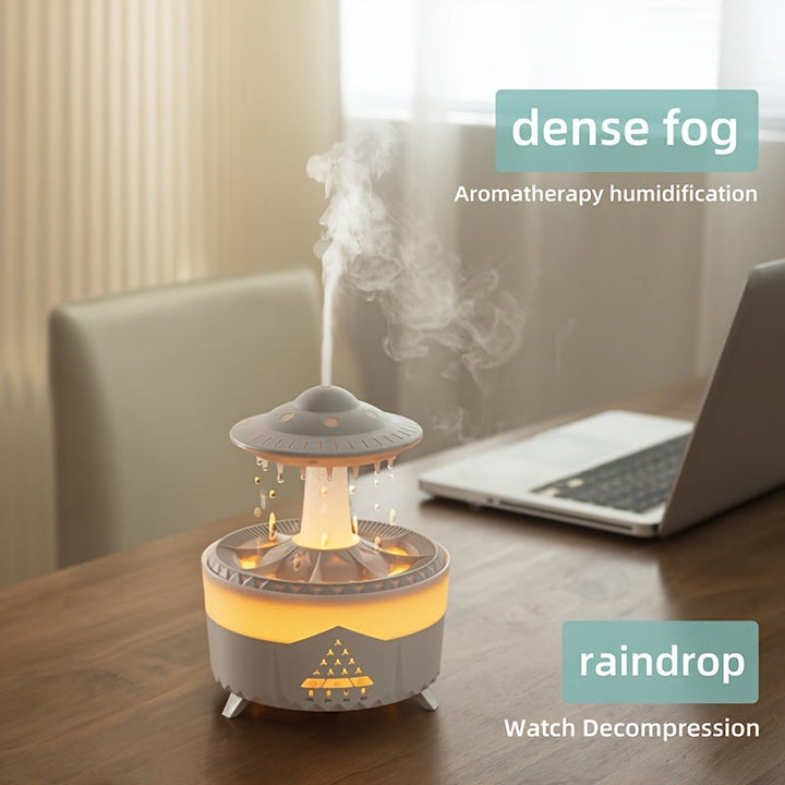 Stornfield | Relaxing Raindrop Aromatherapy Essential Oil Diffuser - LED Light & Humidifier