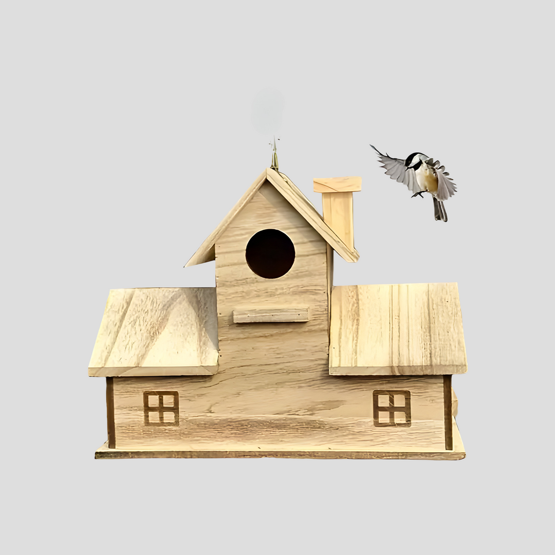 WoodlandBird House- Wooden Hanging Birdhouse with 3-Hole | Stornfield