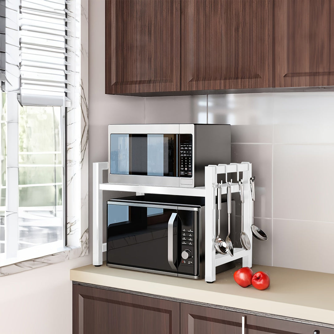 Expandable Microwave Shelf 2 Levels | Stornfield