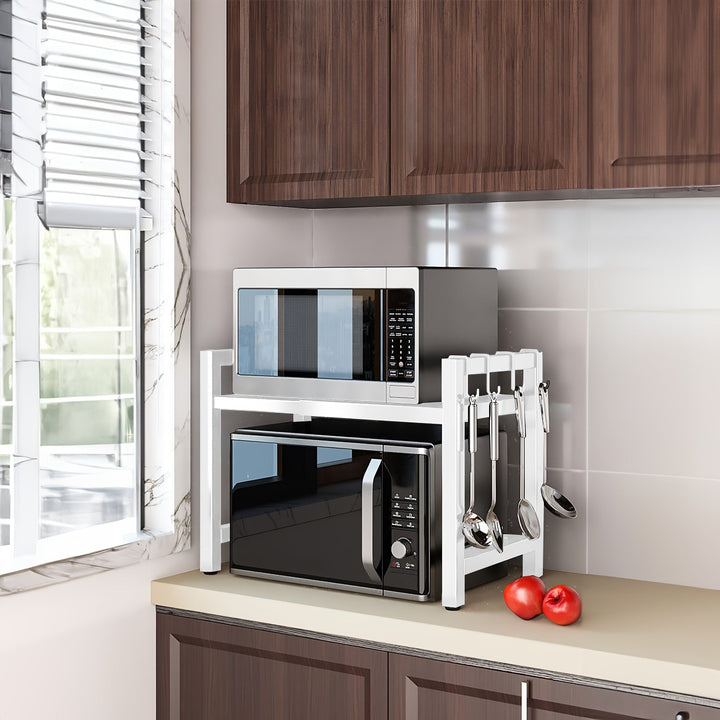 Expandable Microwave Shelf 2 Levels | Stornfield