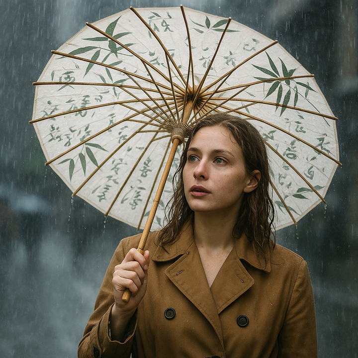 Handmade Bamboo Calligraphy Umbrella | Stornfield