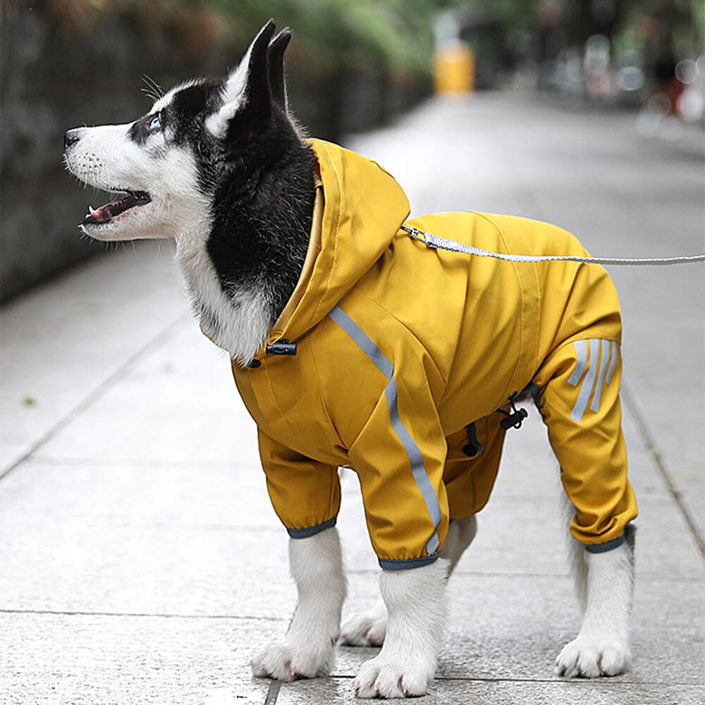 Stornfield | RainBuddy Waterproof Dog Raincoat | Reflective Stripes | Adjustable and Hooded