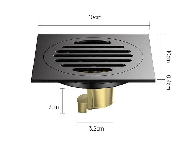 AquaShield Square Stainless Steel Floor Drain Stornfield