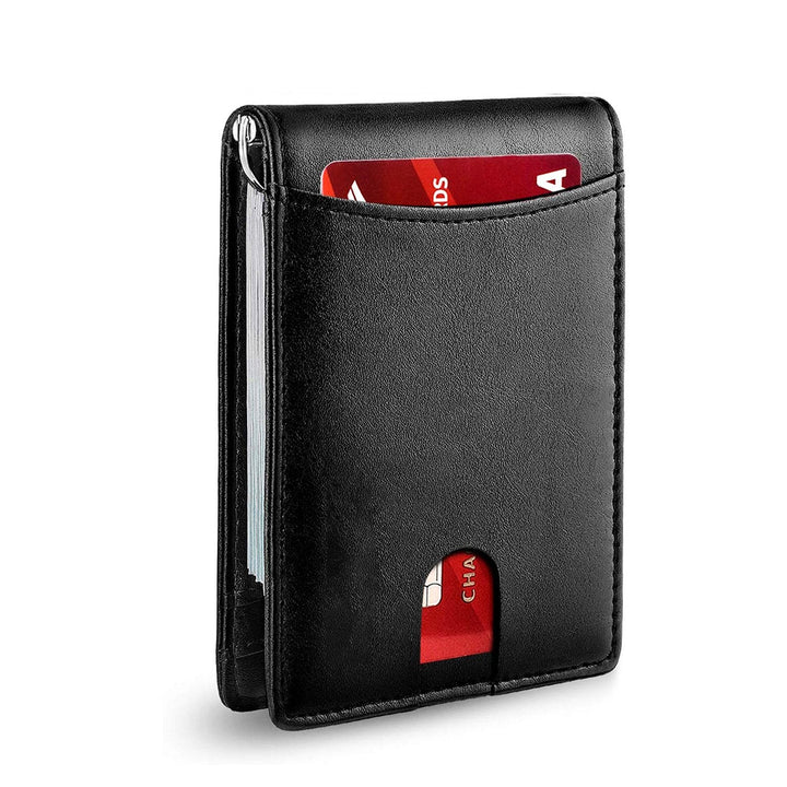 Stornfield | Men’s Slim RFID Wallet | Leather Card Holder | Black