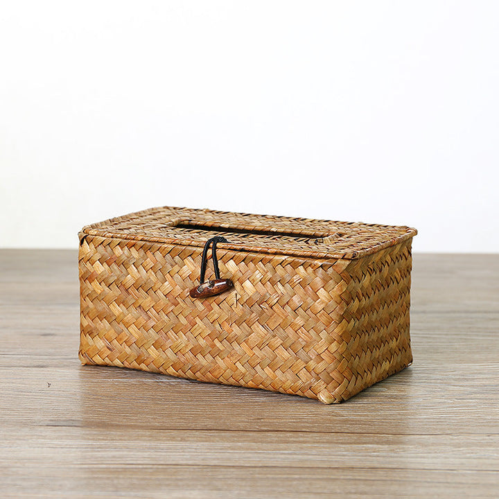 Handcrafted Natural Wicker Tissue Box Holder Stornfield