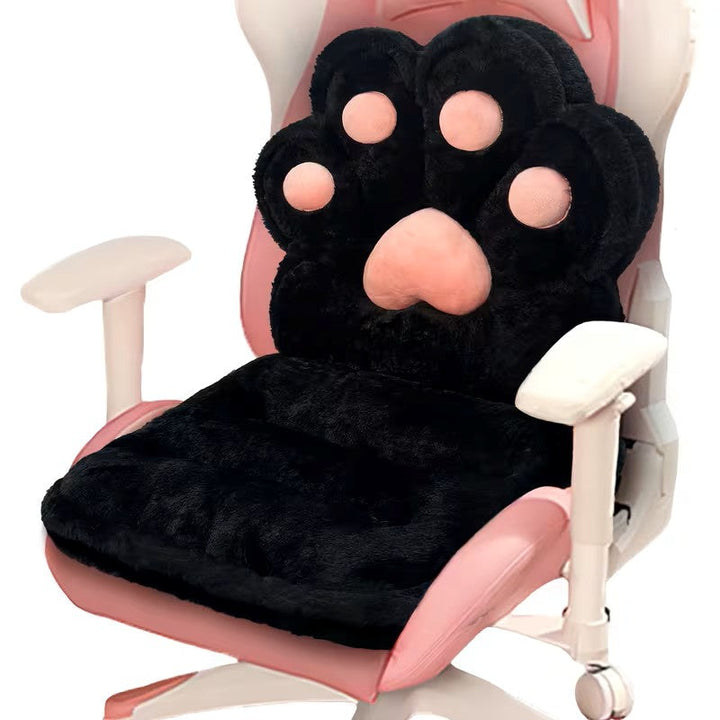 L-shaped cat paw cushion – cuddly and soft | Fluffy seat cushion for gaming chairs and sofas | Stornfield