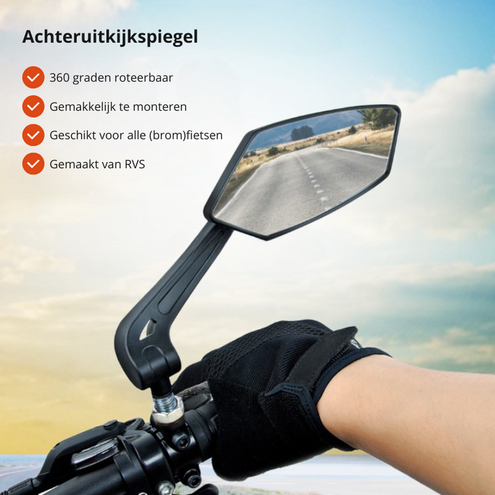 360° rearview mirror for bicycle with handlebar mount | Stornfield