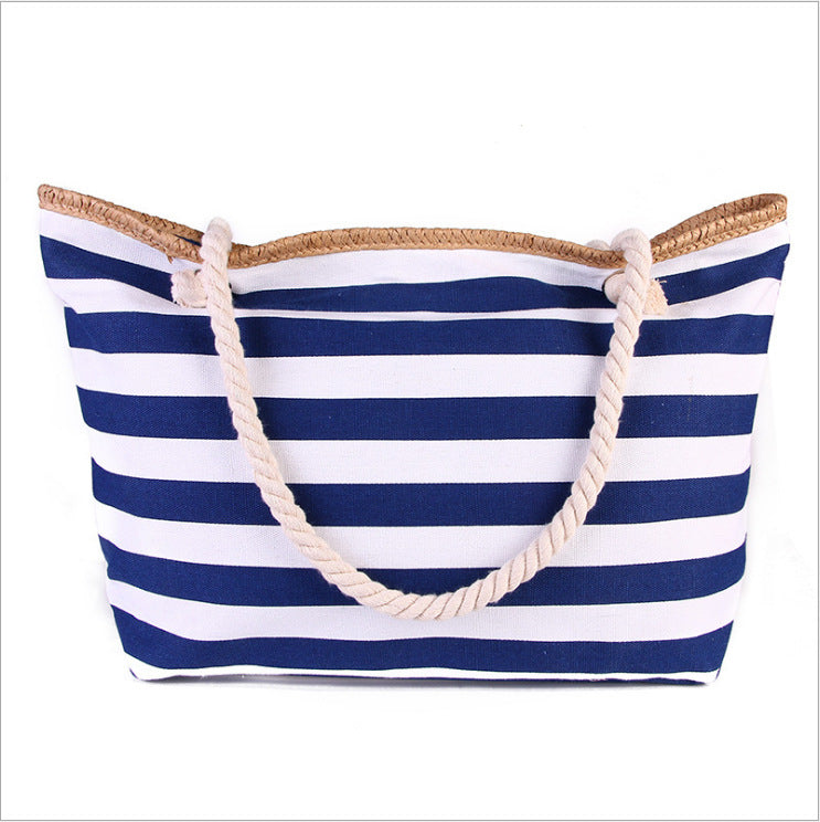 Large beach bag with maritime stripes Stornfield