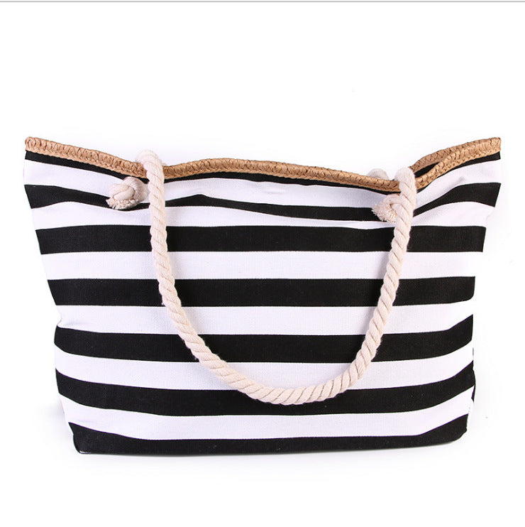 Large beach bag with maritime stripes Stornfield