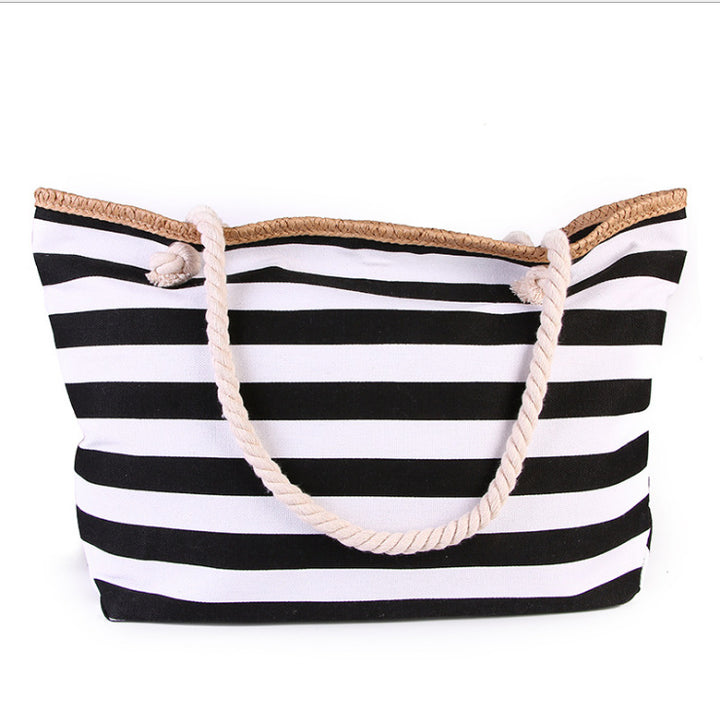 Large beach bag with maritime stripes Stornfield