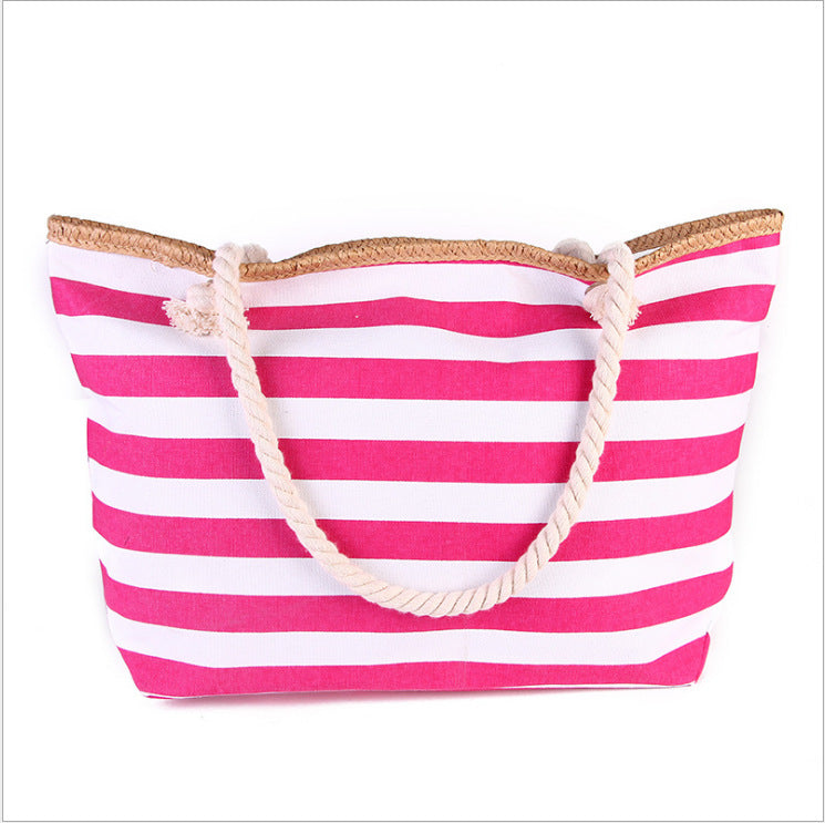 Large beach bag with maritime stripes Stornfield