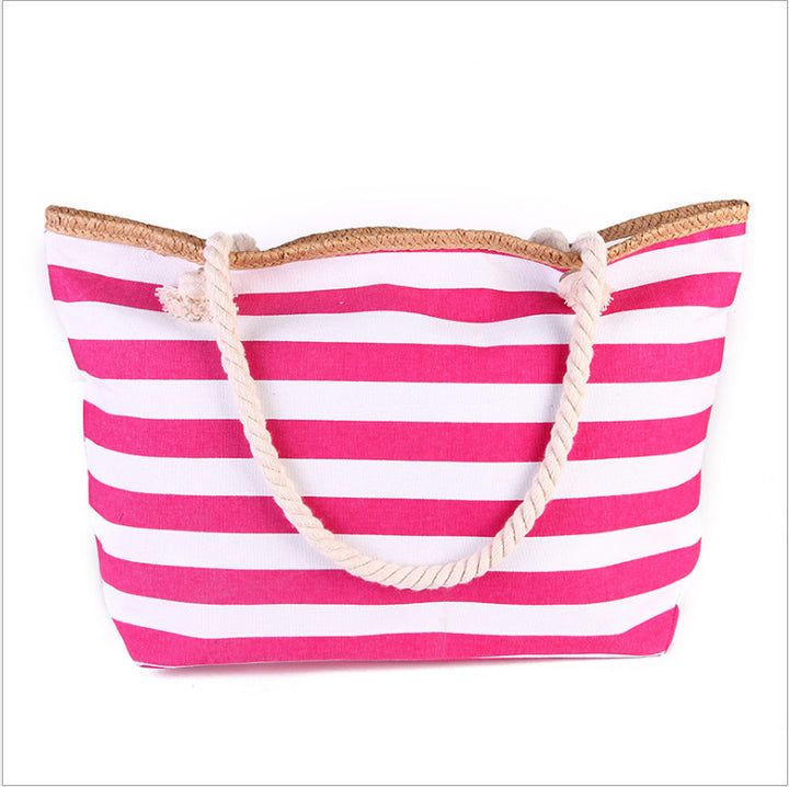 Large beach bag with maritime stripes Stornfield