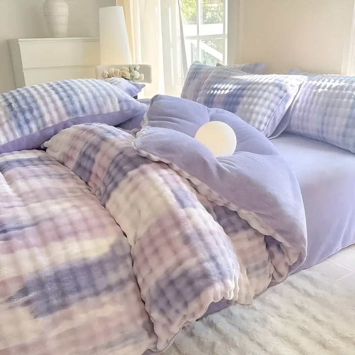 Cozy Plush Bedding Set – Warm and Soft for Autumn & Winter | ReversiStornfielde Design in Rabbit Fur & Milk Velvet | Stornfield