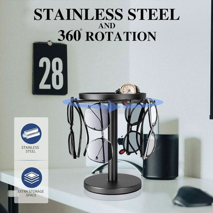 Stornfield | 360° Rotating Glasses Stand for Elegant Storage