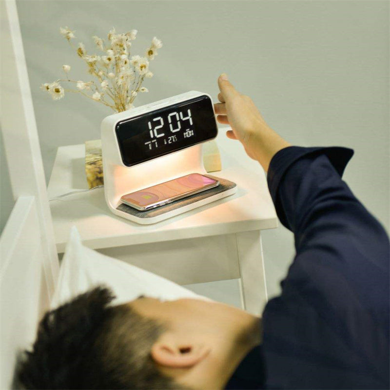 3-in-1 Bedside Lamp Charger Clock | Stornfield