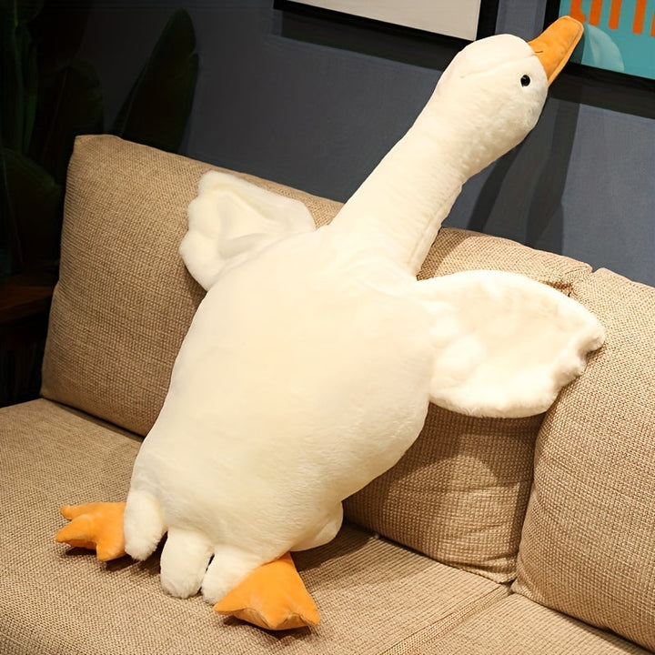 Soft White Duck Plush Toy - Large Swan/Gander Toy, Fluffy Floor Mat for Nursery and Home Decor | Stornfield