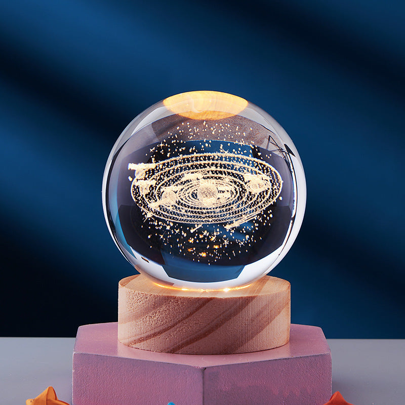 CrystalLight - 3D Crystal Night Lamp with LED Lighting | Ambient Lighting for Bedroom or Living Room | Stornfield