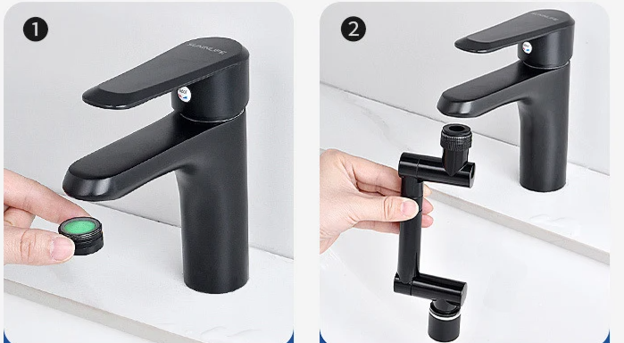 FlexiFlow 360° Rotating and Extendable Faucet Head Stornfield