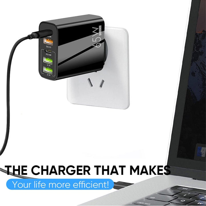 Multi Port Adaptor 65W Fast Charger - US Standard | Stornfield