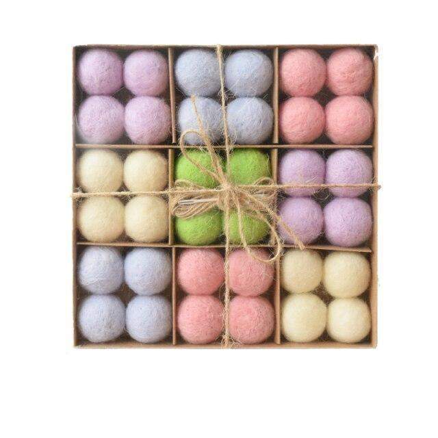 36pcs Stornfield Wool Christmas Tree Balls