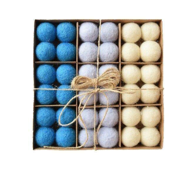36pcs Stornfield Wool Christmas Tree Balls
