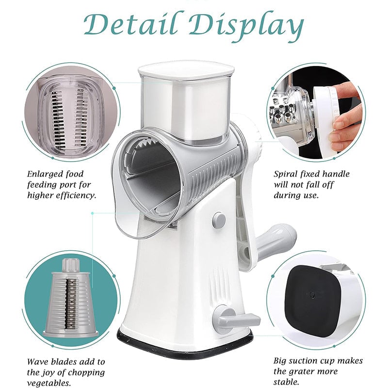 5-in-1 Rotating Cheese Slicer and Grater | Stornfield