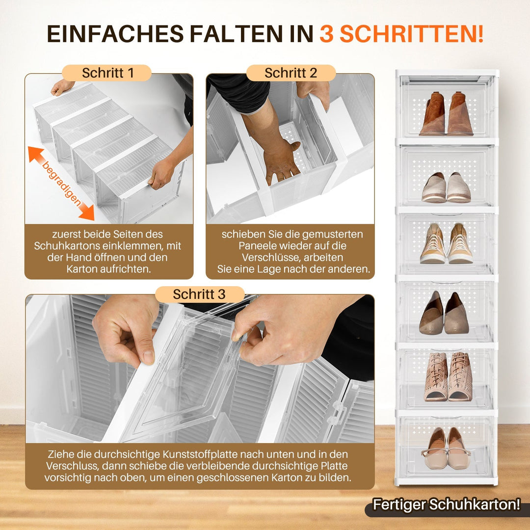 6 Layers Shoe Boxes Storage Box Stackable | Stornfield
