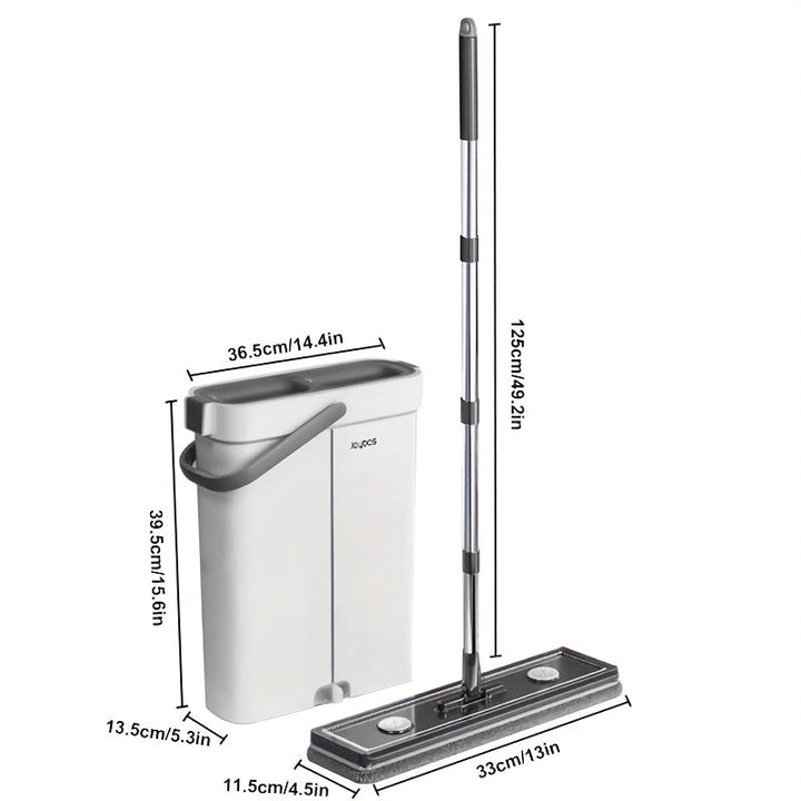 Flat mop set with bucket & wringing system | Stornfield