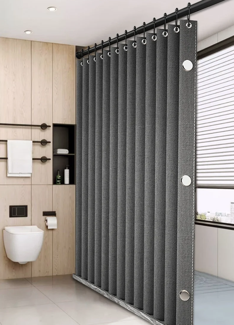 MagnaFold Foldable Shower Curtain with Magnets Stornfield