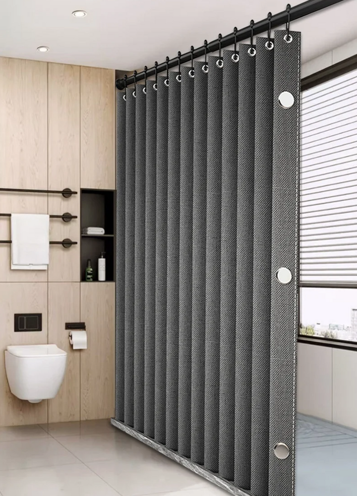 MagnaFold Foldable Shower Curtain with Magnets Stornfield