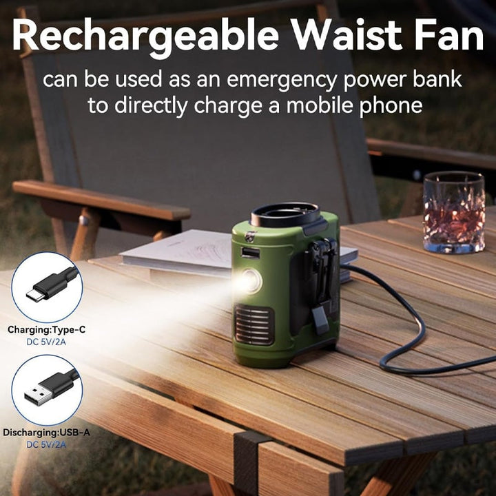 AirBelt Hands-free Belt Fan USB | Stornfield