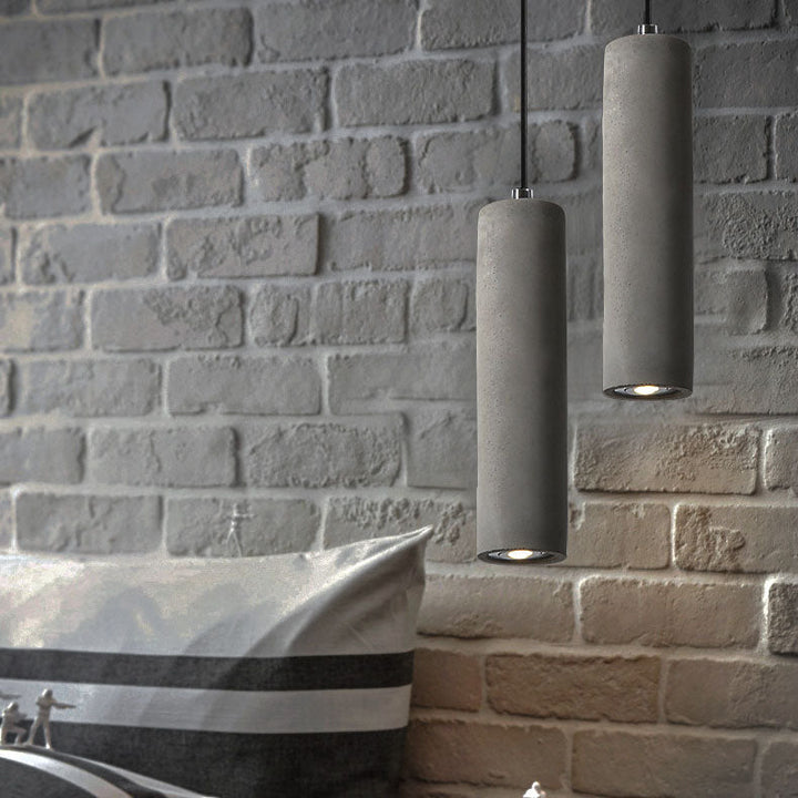 Stornfield | StoneCast Industrial Concrete Cylindrical Sconce | 1-Light | Smooth or Rough Surface