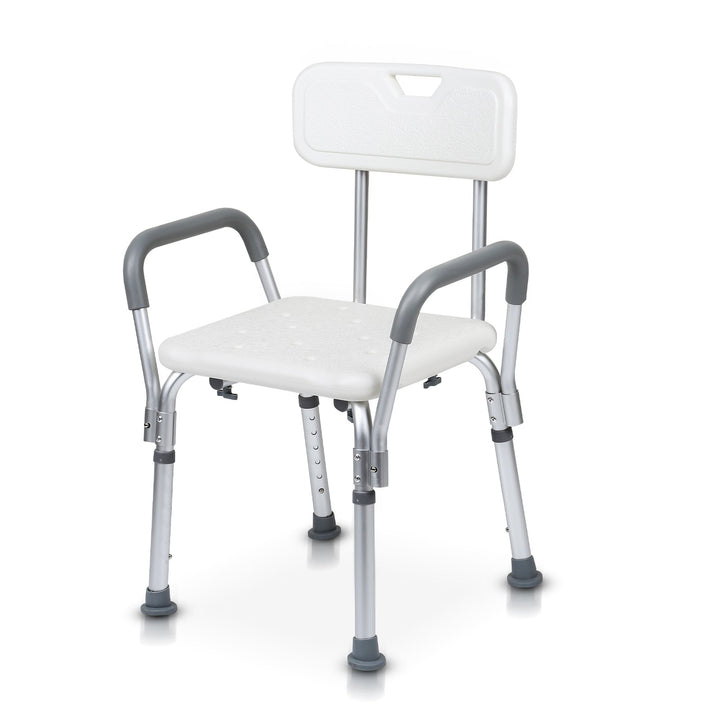 Shower stool height adjustable bath stool with backrest | Stornfield