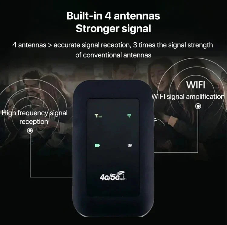 Stornfield | Portable 5G WiFi Router – High-Speed Mobile Wireless Internet Hotspot