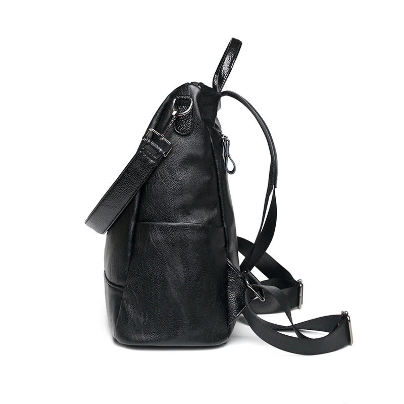 Versatile Multi-Functional Leather Backpack